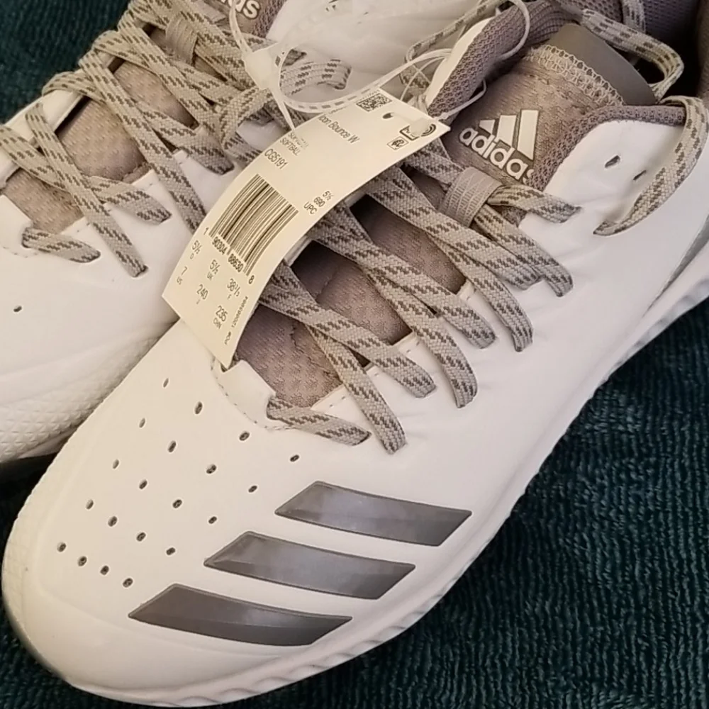 adidas Icon Bounce Softball Cleats White Size 7